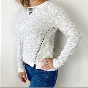 Lucky Lotus Sweater Crew Neck Cream Size S